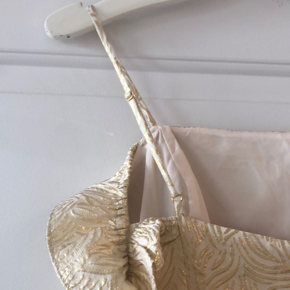 NWT Lilly Pulitzer Kariana Dress, Gold Jacquard, 8 - Picture 9 of 10